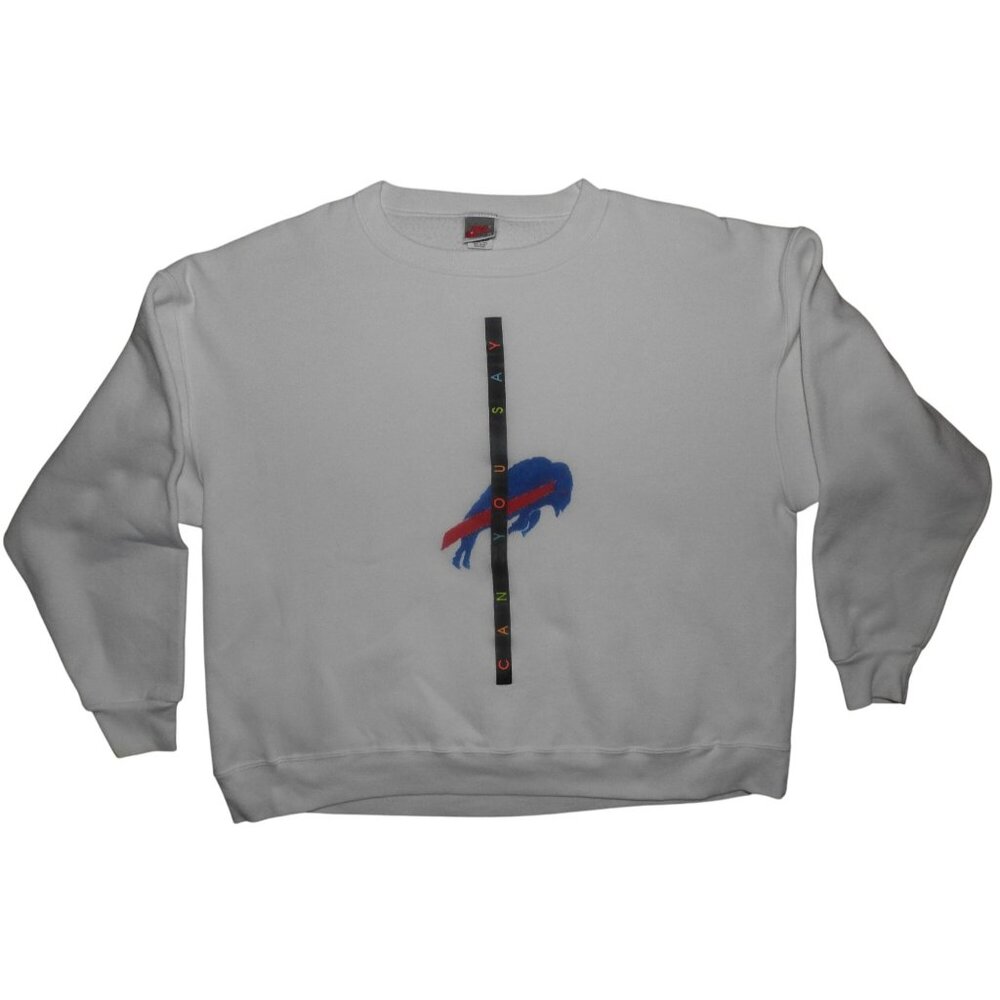 Vintage 90s Buffalo Bills Nike Kick Some Butt Pullover Sweatshirt XL Made in USA